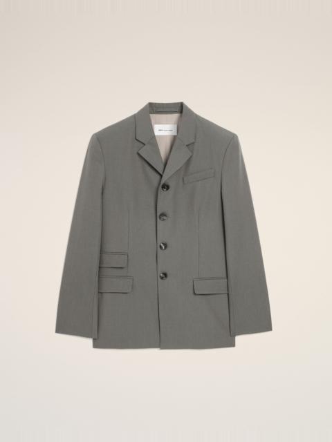 AMI Paris GREY NEW WOOL SINGLE BREASTED STRAIGHT JACKET