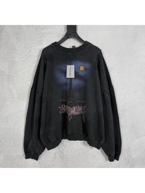 BALENCIAGA BALENCIAGA Black Paris Moon Double Front Long Sleeve Shirt