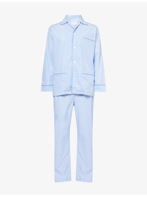Derek Rose James Striped Cotton Pyjamas