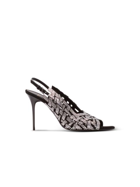 Balmain Fringed suede and rhinestone sandals