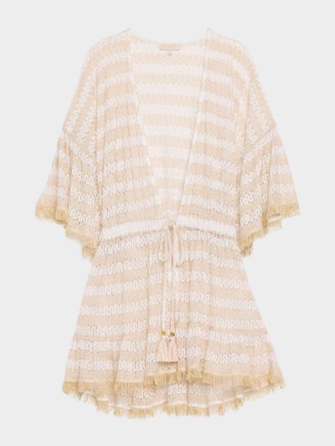 RAMY BROOK Jewel Striped Knit Coverup Dress