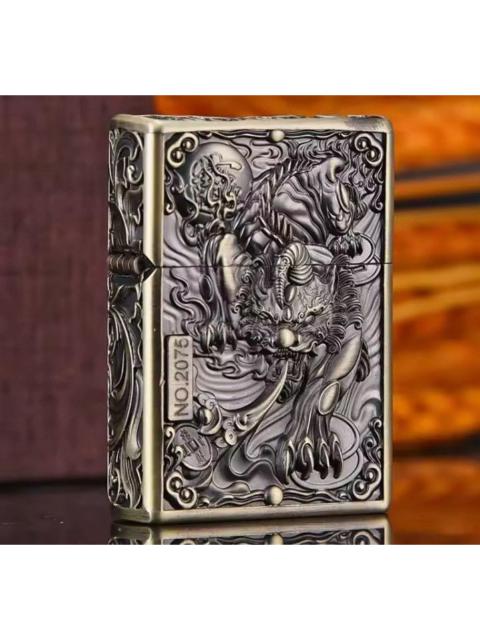 Japanese Brand - Chinese Style Metal Kerosene Grinding Wheel Lighter 3D