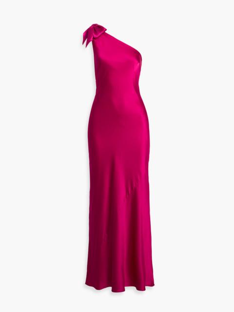 Cult Gaia Kamila one-shoulder silk-blend satin maxi dress