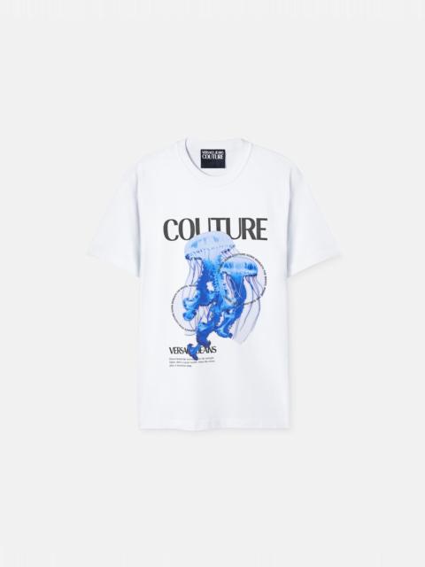 VERSACE JEANS COUTURE Printed Cotton-Jersey T-Shirt