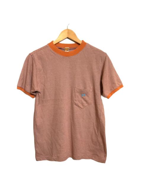 Vtg Hang Ten Striped Pocket Ringer Tee