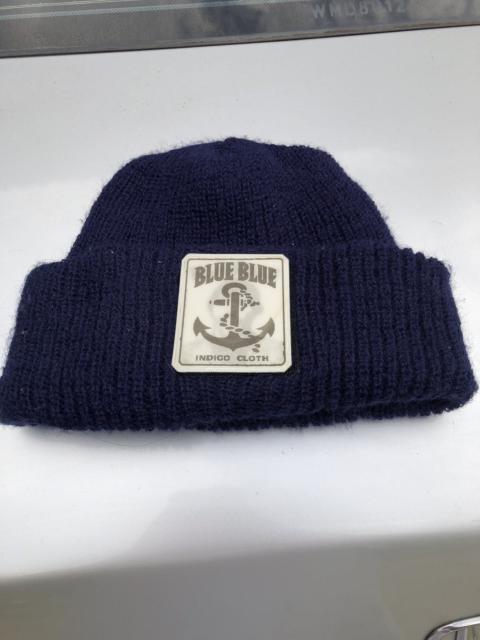 Other Designers BLUE BLUE INDIGO 3D EMBLEM FISHERMAN WATCHMAN BEANIE