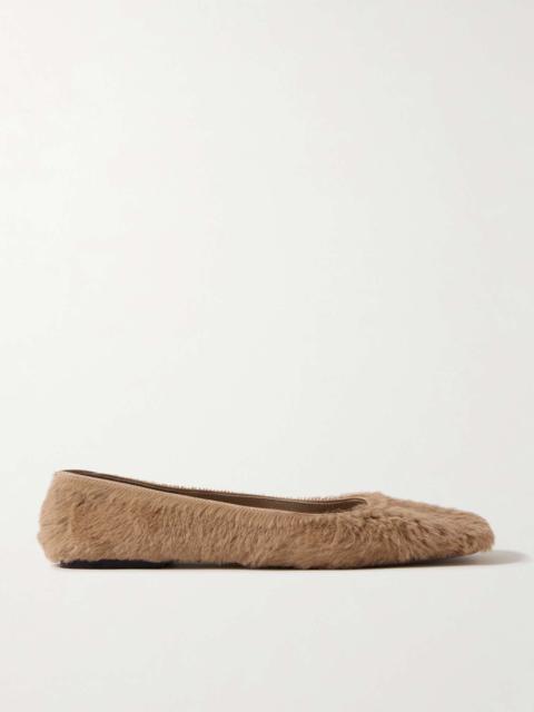 Calf hair ballet flats Beige