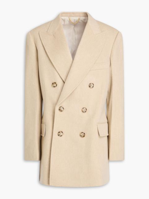 Victoria Beckham Double-breasted wool and cashmere-blend felt blazer