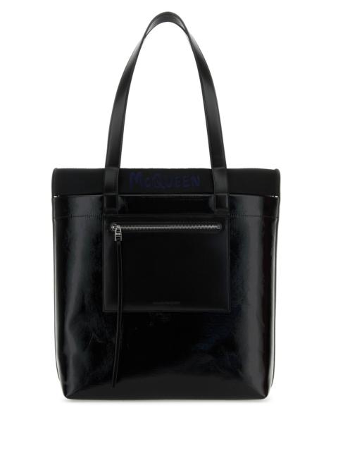 Alexander McQueen Black canvas shopping bag