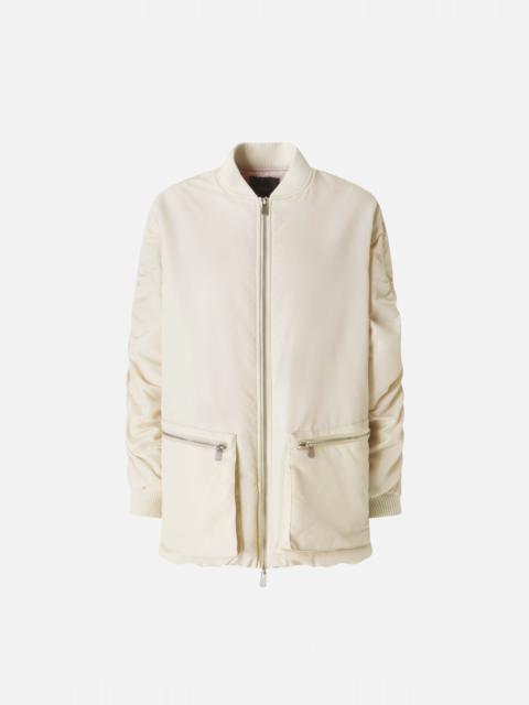 PINKO LONG TECHNICAL SATIN BOMBER JACKET