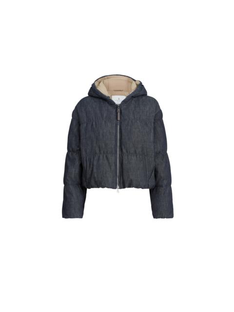 Brunello Cucinelli Brunello Cucinelli Denim-effect twill down jacket at Nordstrom