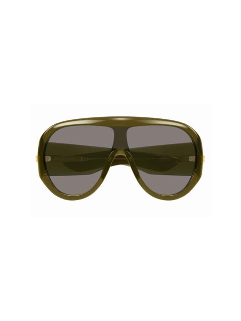 Bottega Veneta Aviator-Frame Acetate Sunglasses green