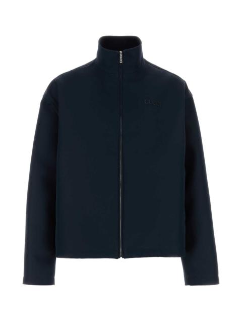 GUCCI Gucci Men Navy Blue Wool Blend Jacket