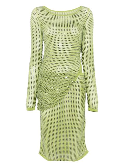 CHRISTOPHER ESBER Cirrus Hotfix Cutaway midi dress