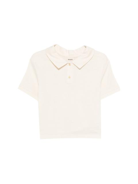 KHAITE Jasna silk polo shirt