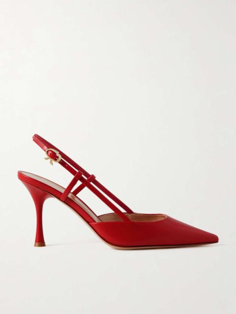 Ascent 85 leather slingback pumps Red