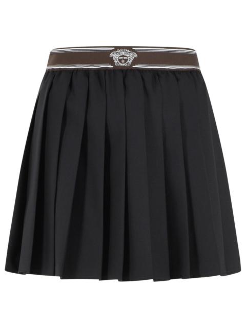 VERSACE Versace Wool Mohair Miniskirt Black Women
