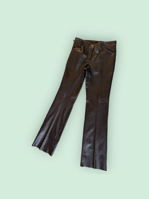 Citrine 90s Y2K Vintage Brown Straight Leg Leather Pants NWT Women’s 10 L $598