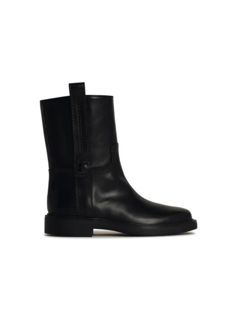 Tod's Tod's Black Leather Ankle Boots Woman