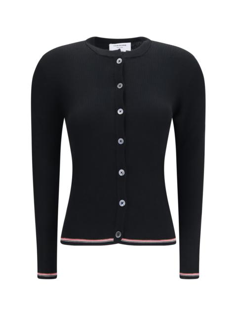 Thom Browne Thom Browne Ribbed Merino Wool Cardigan Black
