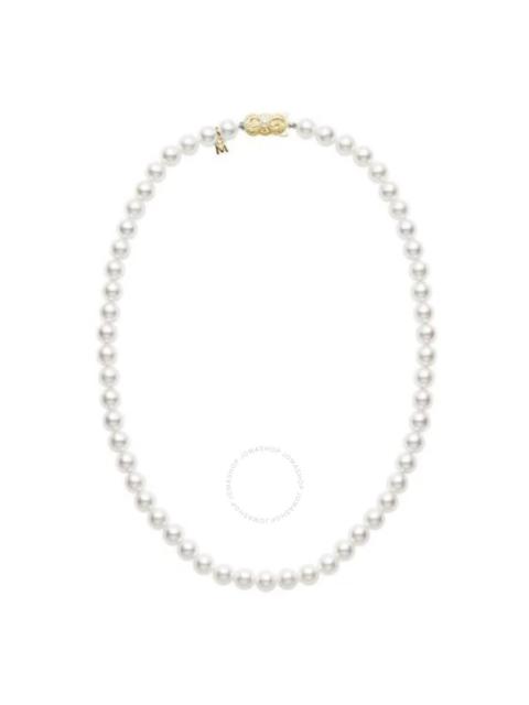 MIKIMOTO Mikimoto 18" Akoya Cultured Pearl Strand Necklace 8 x 7.5mm A Grade – 18K Yellow Gold Clasp