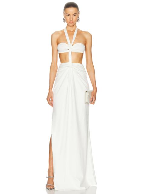 SID NEIGUM Bandeau Knot Knit Dress