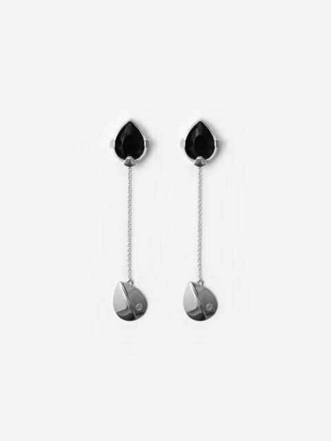 Burberry Onyx Shield Pendant Earrings