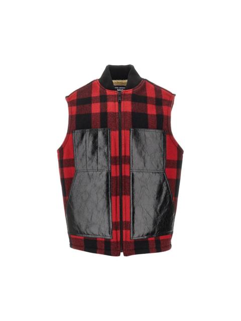Junya Watanabe MAN WOOL VEST WITH CHECK MOTIF