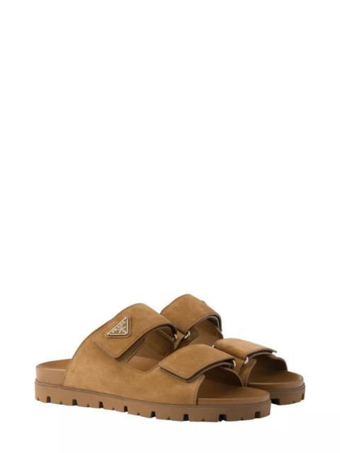 Prada Men's Suede Band Sandals