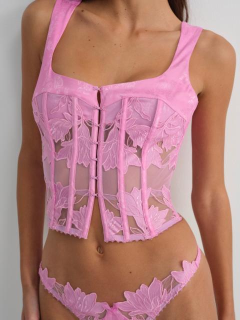 For Love & Lemons Maye Embroidered Bustier