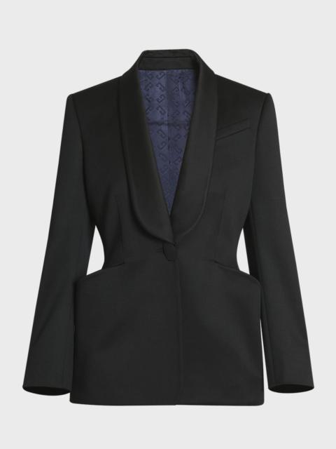 Single-Breasted Smoking Jacket