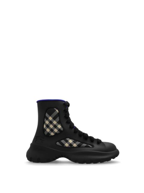 Burberry Burberry Boulder Checkered Rubber Boots