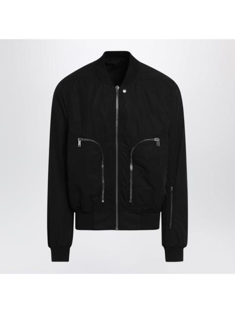 Rick Owens DRKSHDW Drkshdw Bauhaus Flight Ribbed Cotton Bomber Jacket In Black Men