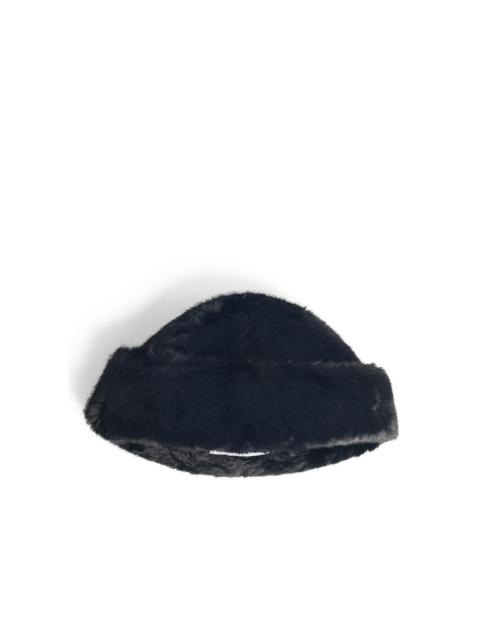 STAND STUDIO Stand Studio 'Lovali' Black Faux Fur Cap Women
