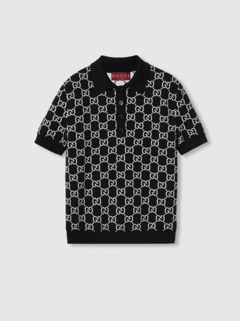 GUCCI Reversible GG wool jacquard polo shirt