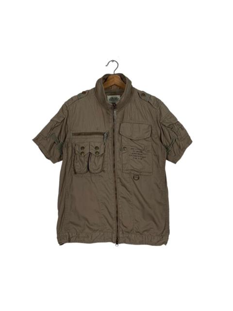 Other Designers Military - AVIREX Army Air Field Short Sleeve Zipper Jacket #0103-C6