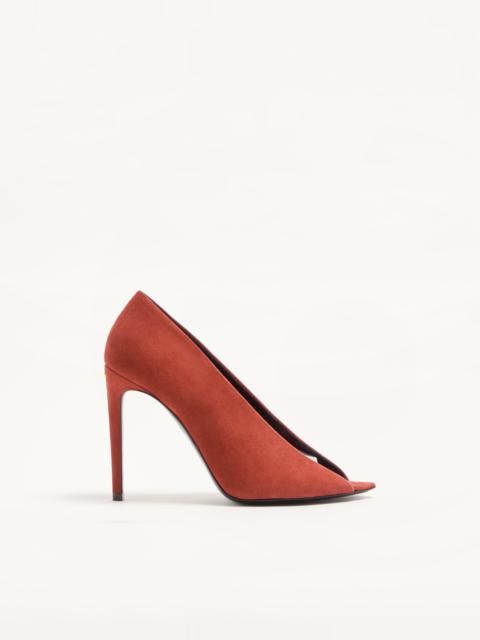 Valentino OPEN-TOE RÉVÉLÉ SUEDE PUMPS 105MM