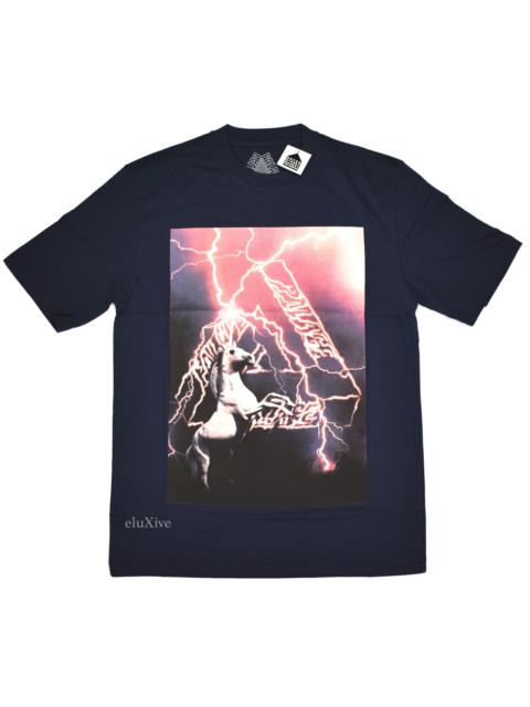 PALACE Corn' Lightning Tri Ferg Logo T-Shirt Navy DS