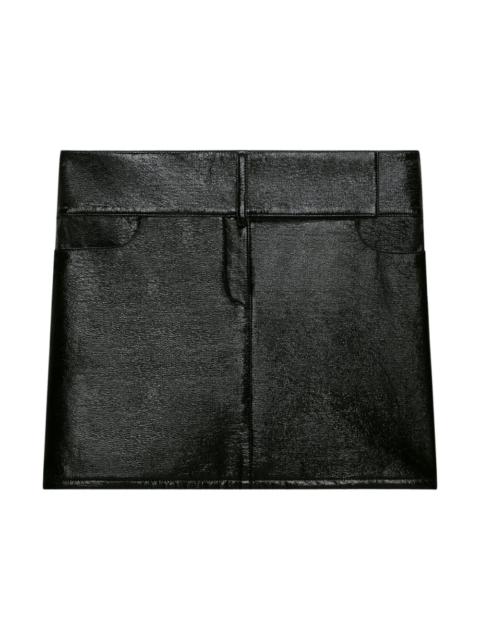 BLACK SKIRT WITH POCKETS AND LOGO