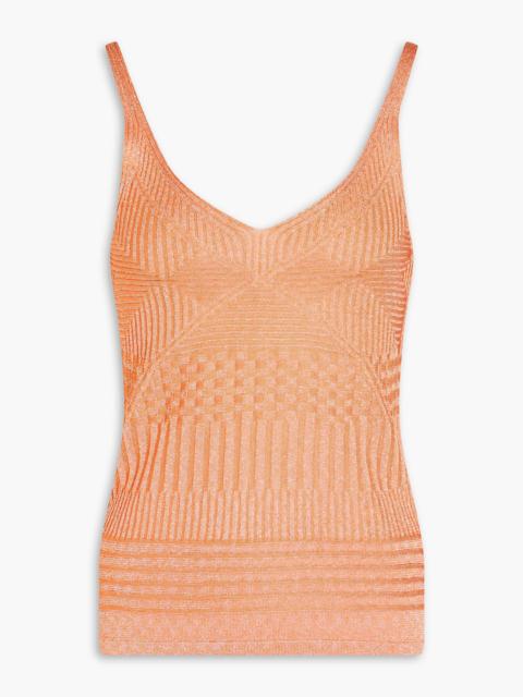 Missoni Metallic crochet-knit tank