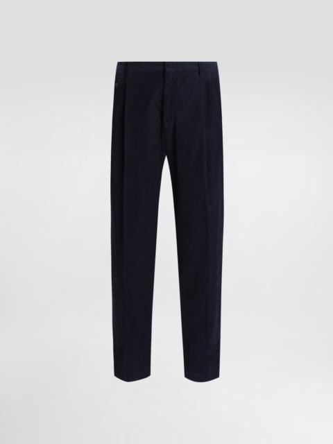 Dolce & Gabbana Garment-dyed velvet trousers