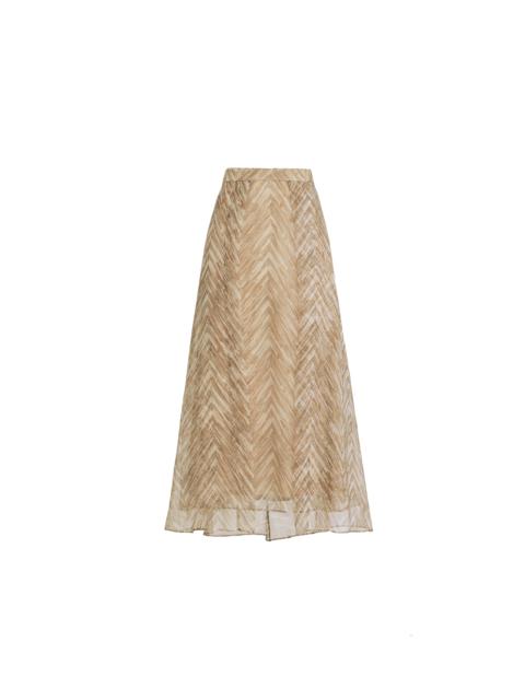 Brunello Cucinelli Brunello Cucinelli Paneled Circle skirt in Beige at Nordstrom