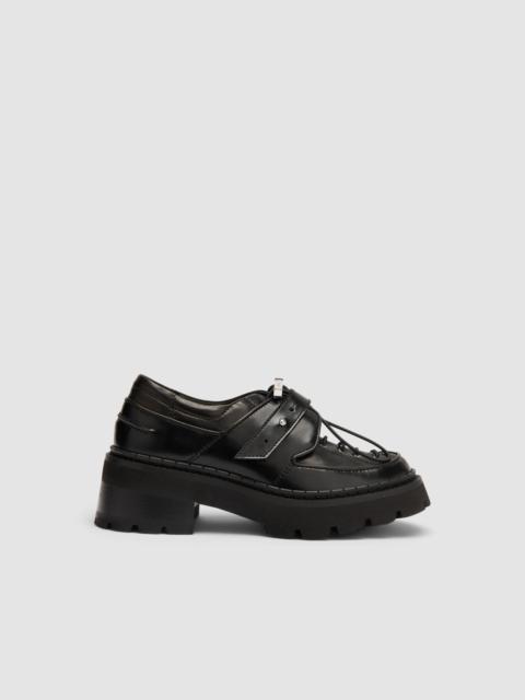 BY FAR Yaka Creeper Black Semi Patent and Nappa Leather