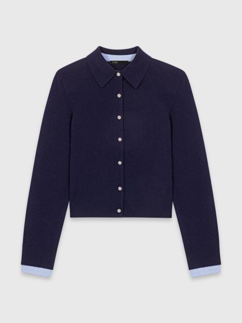 maje Polo cardigan with removable trims