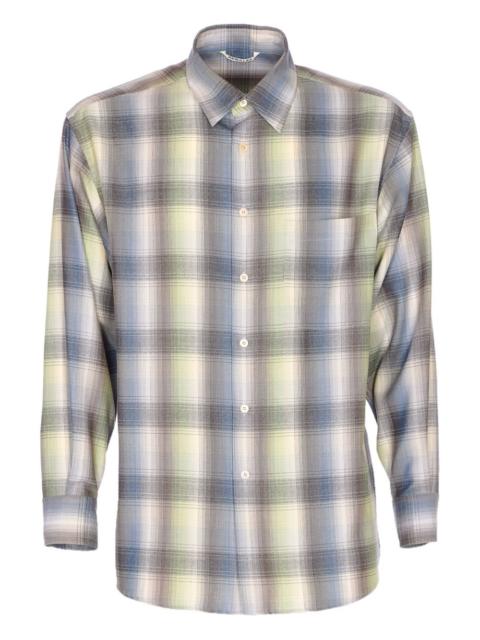 AURALEE checked wool shirt