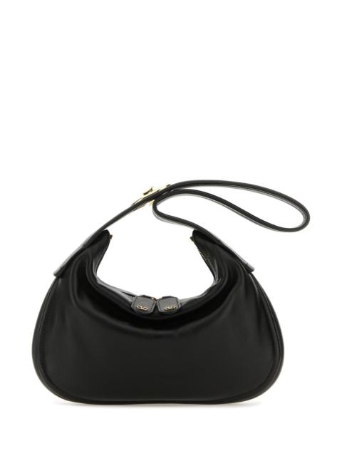 Valentino Black nappa leather small Go-Hobo shoulder bag