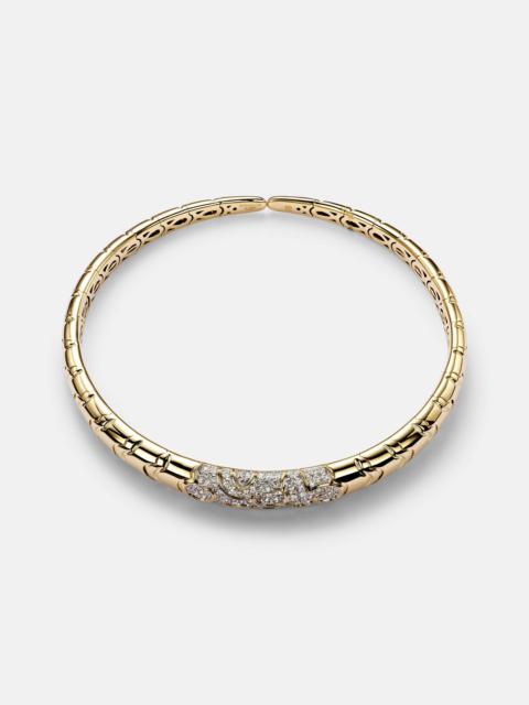 Marina B Onda 18kt gold choker with diamonds