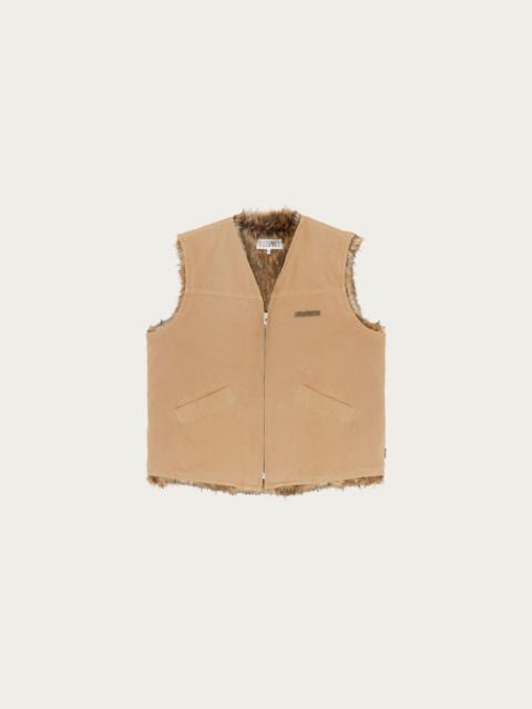 MM6 Maison Margiela Reversible Gilet - Tan/Brown