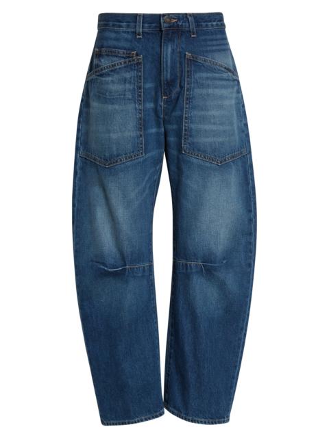 NILI LOTAN Nili Lotan Shon Barrel Leg Jeans in Bedford Wash at Nordstrom