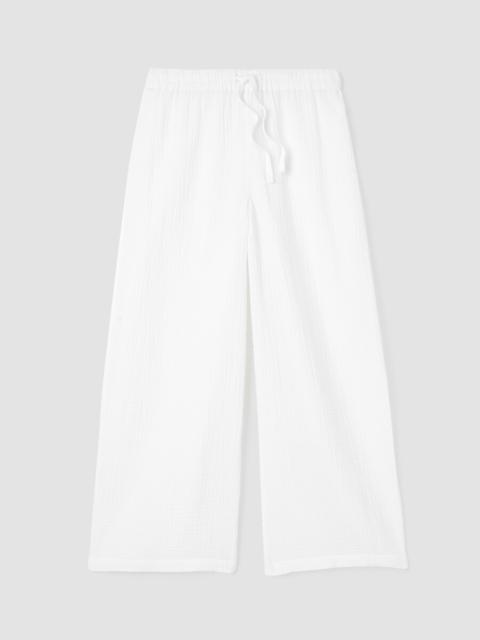 EILEEN FISHER Organic Cotton Lofty Gauze Wide-Leg Pant